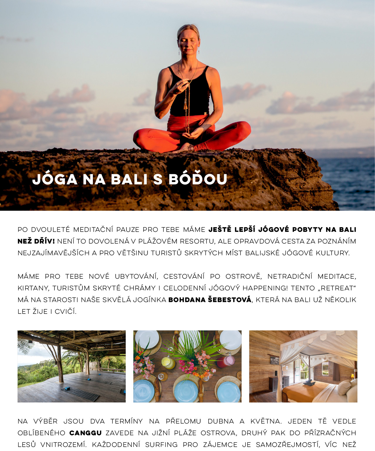 Medituj a odpočívej na Bali
