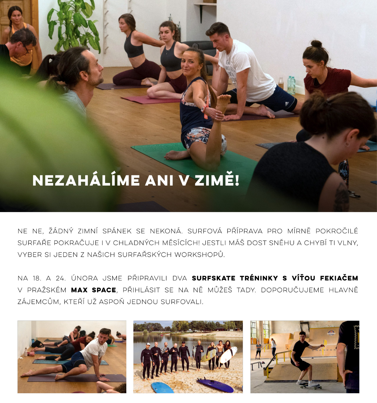 Nezahálíme ani v zimě!