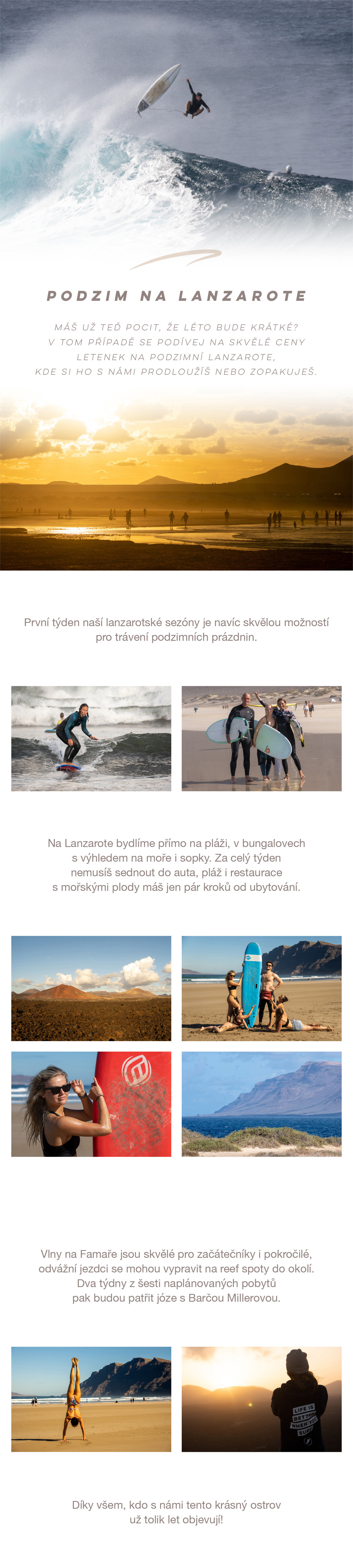Prodluž si léto, surfuj a cvič jógu na Lanzarote.