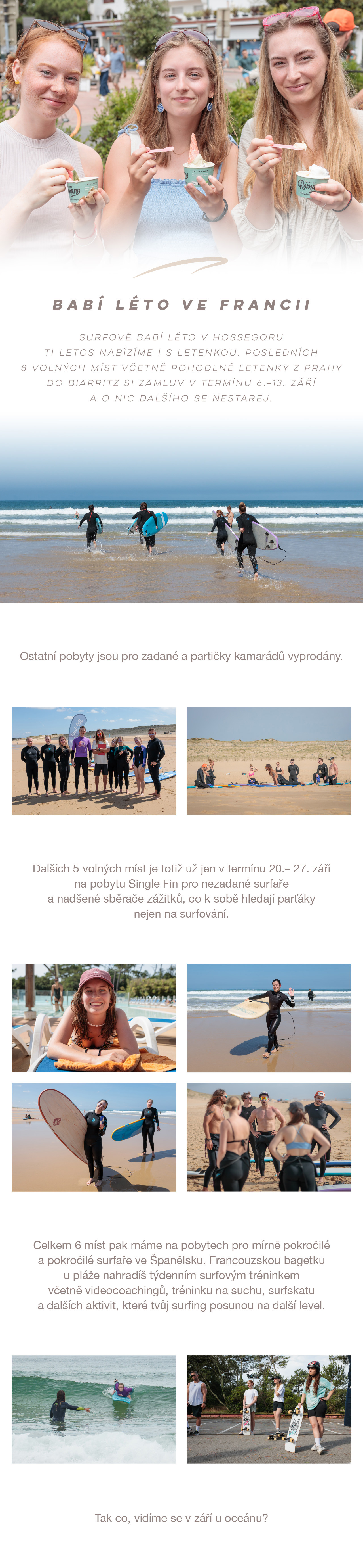 Máme ještě 8 letenek a&nbsp;míst na surfové září ve Francii. Poletíš?