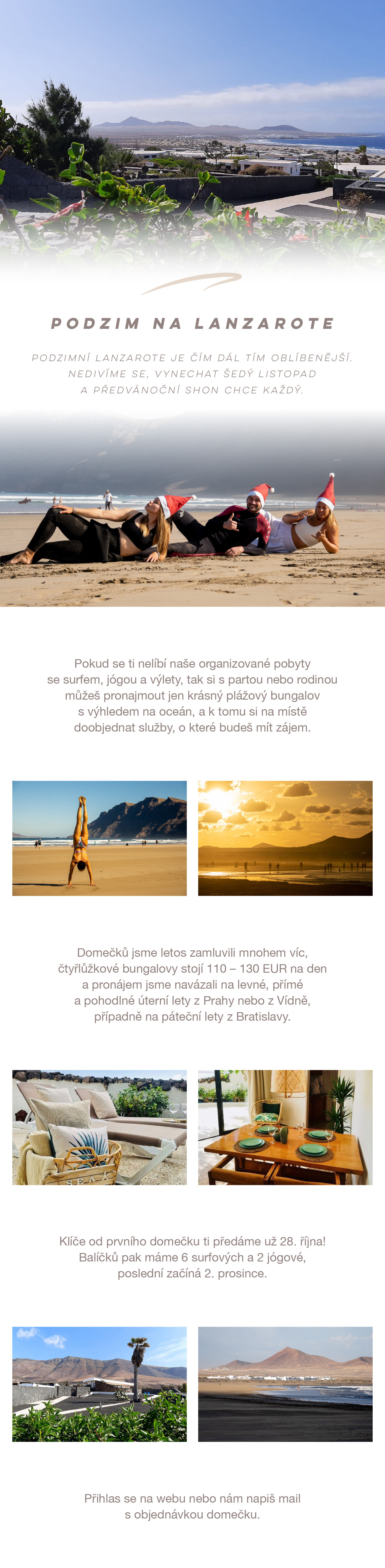 Uteč před podzimním splínem, pronajmi si domeček na Lanzarote.