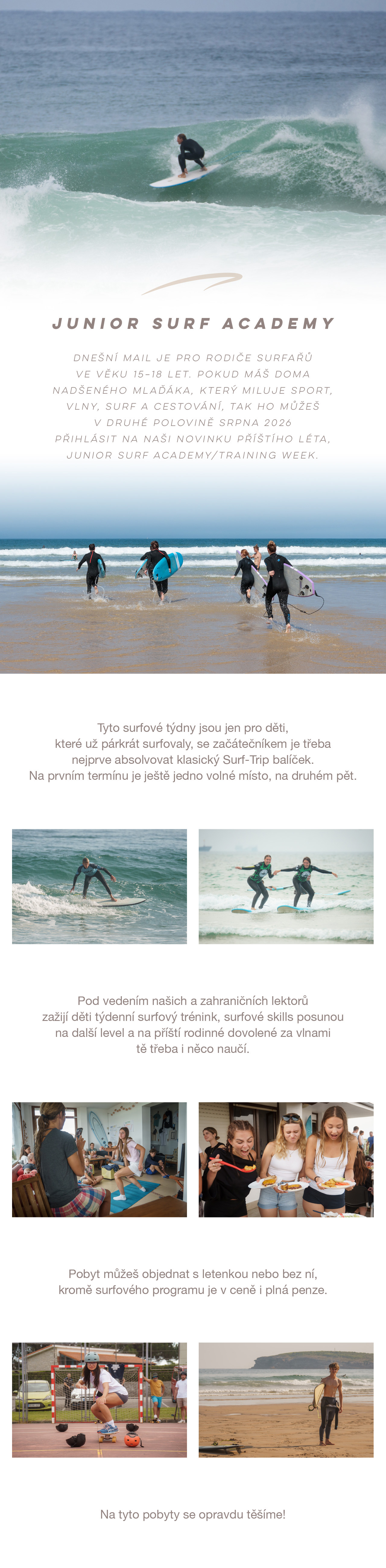 Máš doma surfujícího teenagera? Tak ho pošli Špáťovi na Junior surf academy!