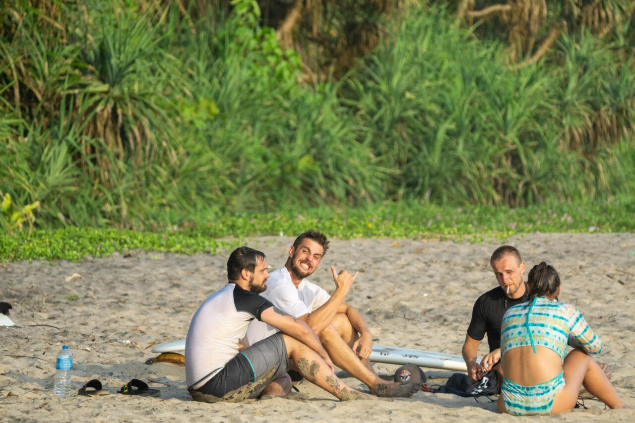 on the beach in Sri Lanka